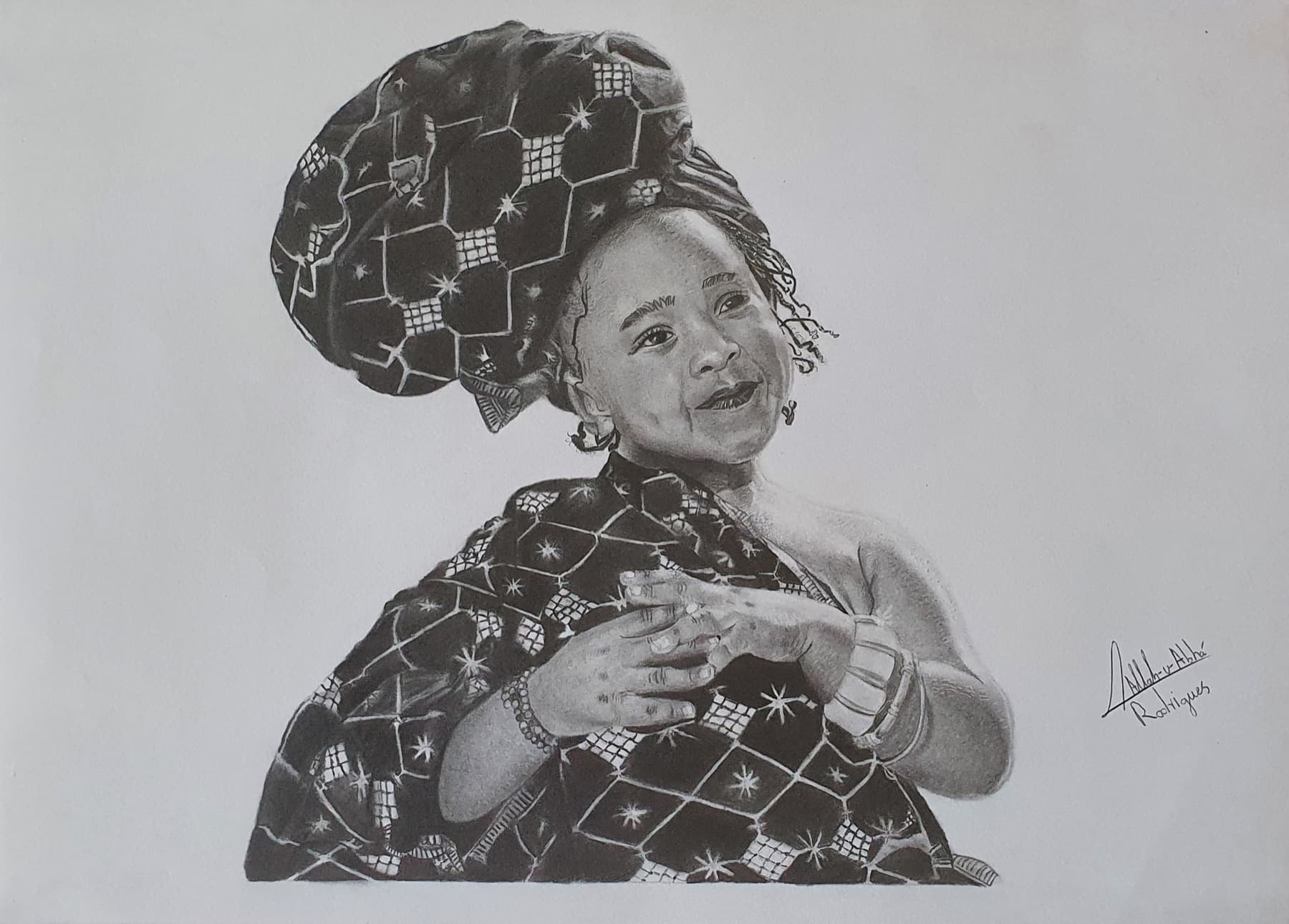 Capulana, pencil, 2020