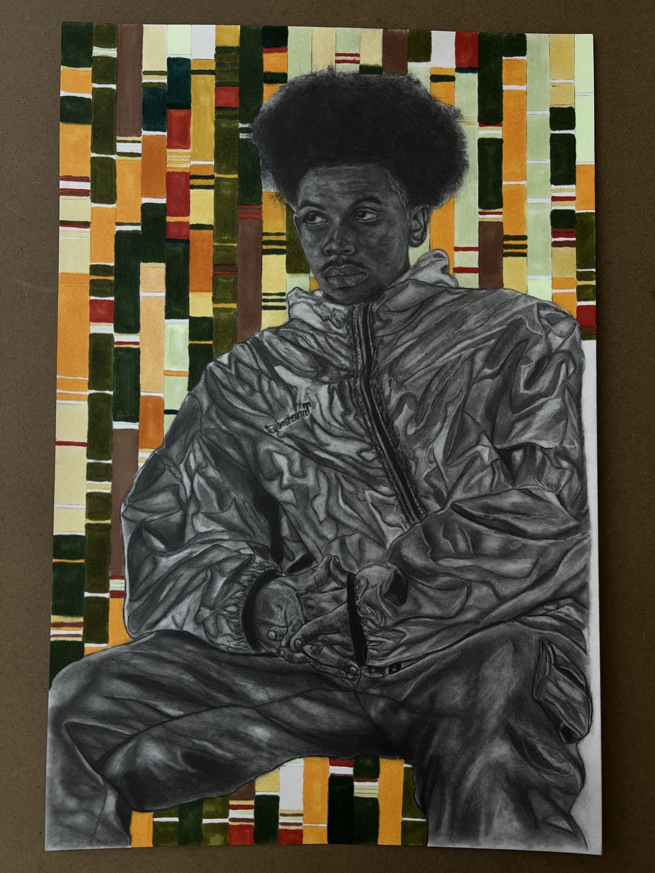 I came back, but you weren't there · Jamil, graphite & color, 2023