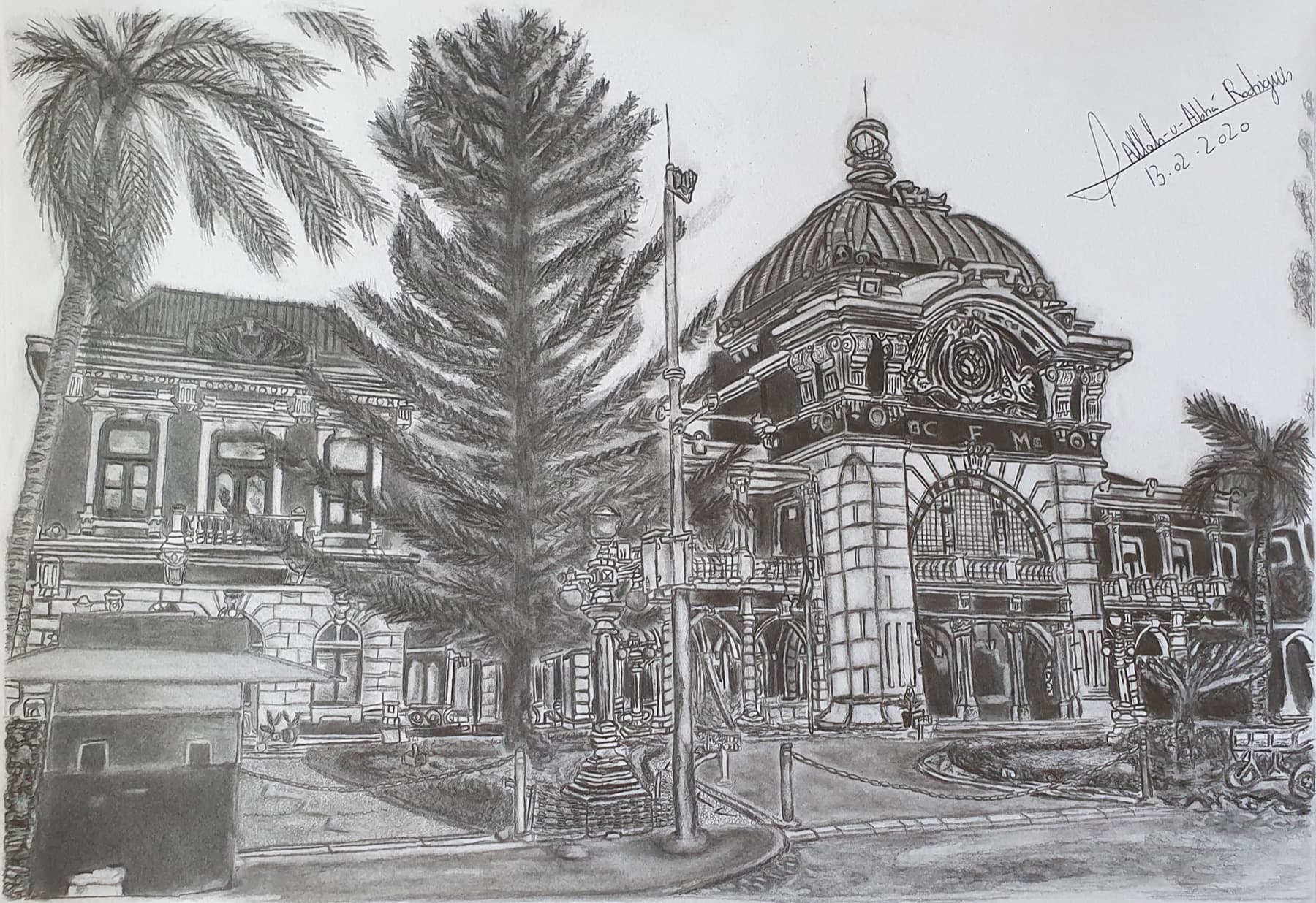 Mozambique Railways, pencil, 2020