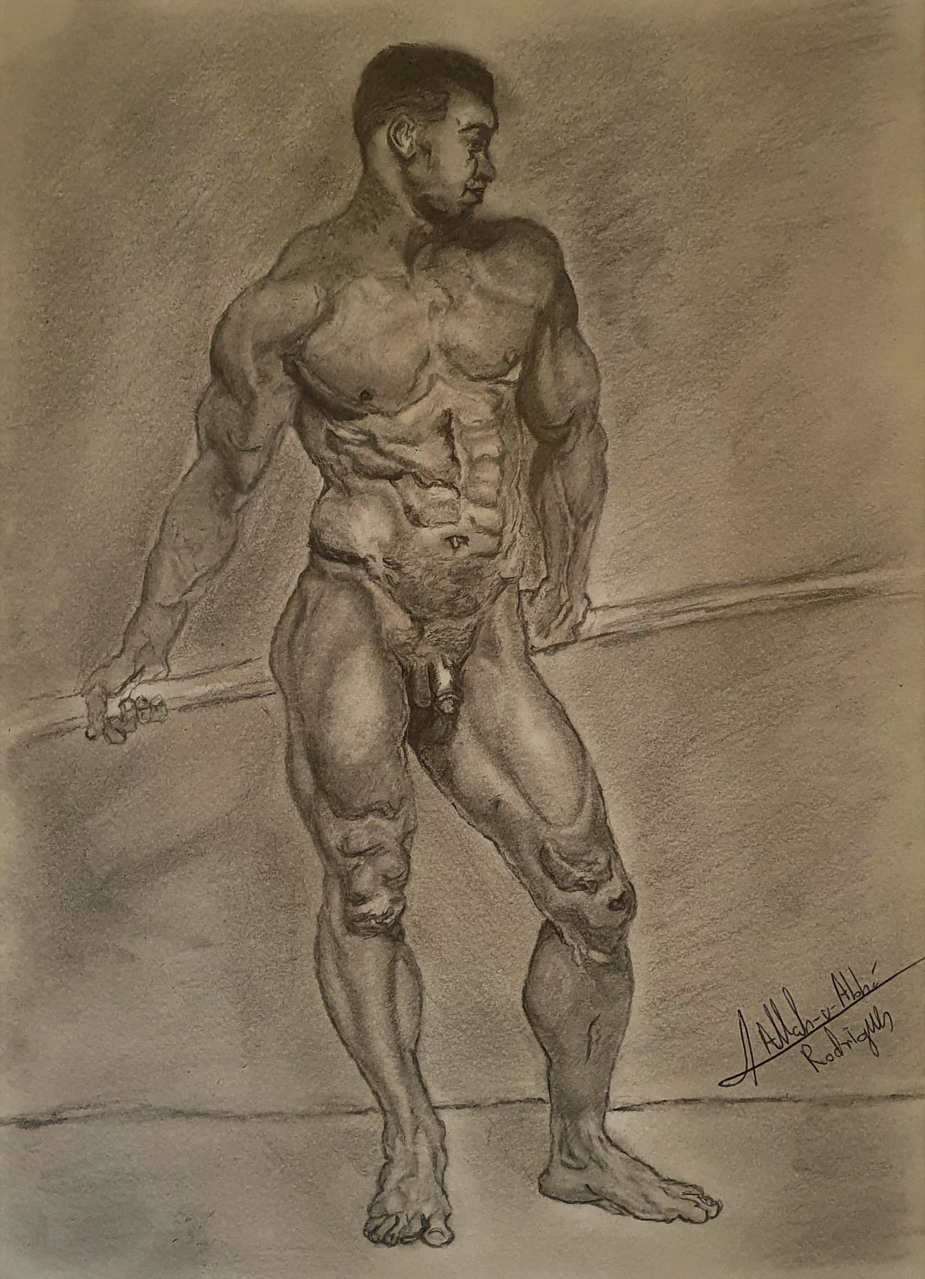 The bar, pencil, 2019